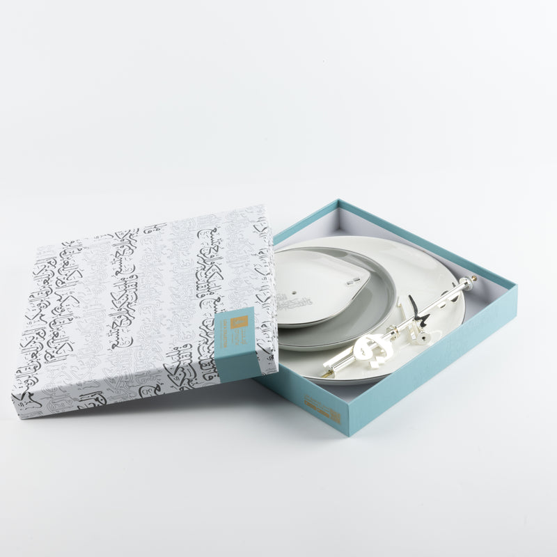 Otantik 3 Layer Stand From Liqaa Grey + Silver MS Department Store Oman