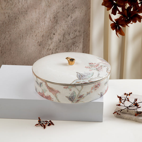 تمرية حجم كبير من خزامة  - أحمر و ذهبي