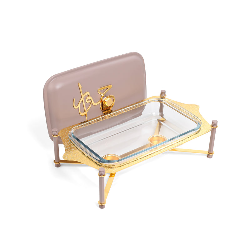Otantik Stainless Steel Buffet M From Jiwar Purple + Gold MS Department Store Oman