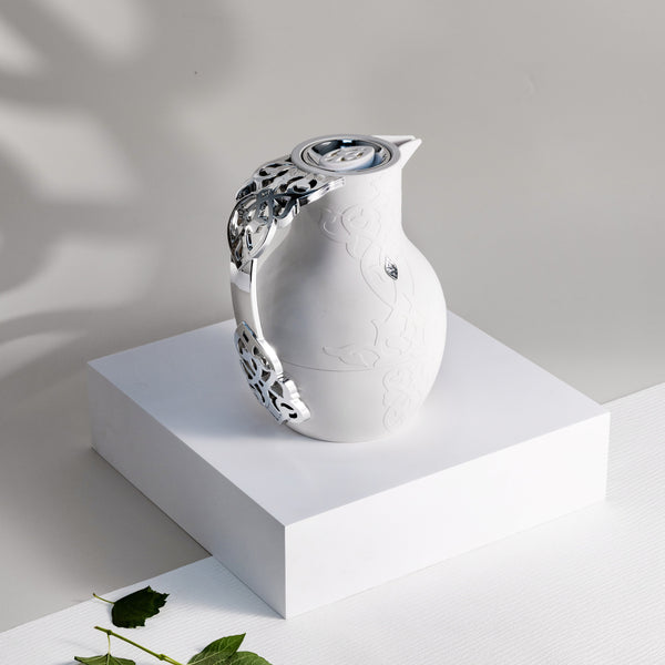 One Vacuum Flask For Tea And Coffee From Naqsh - White + Silver