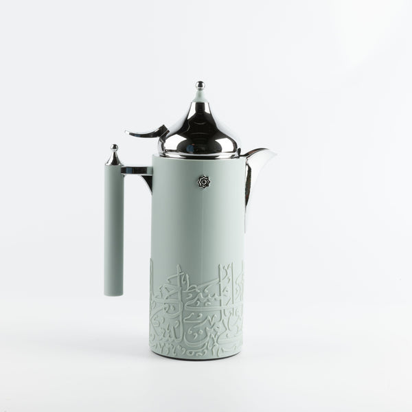 One Vacuum Flask For Coffee From Jiwar -  Light Green + Silver