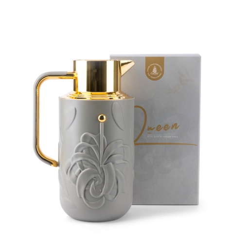 [JG1144] Vacuum Flask For Tea And Coffee From Queen - Grey